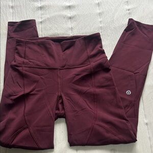 lululemon athletica Burgundy Leggings